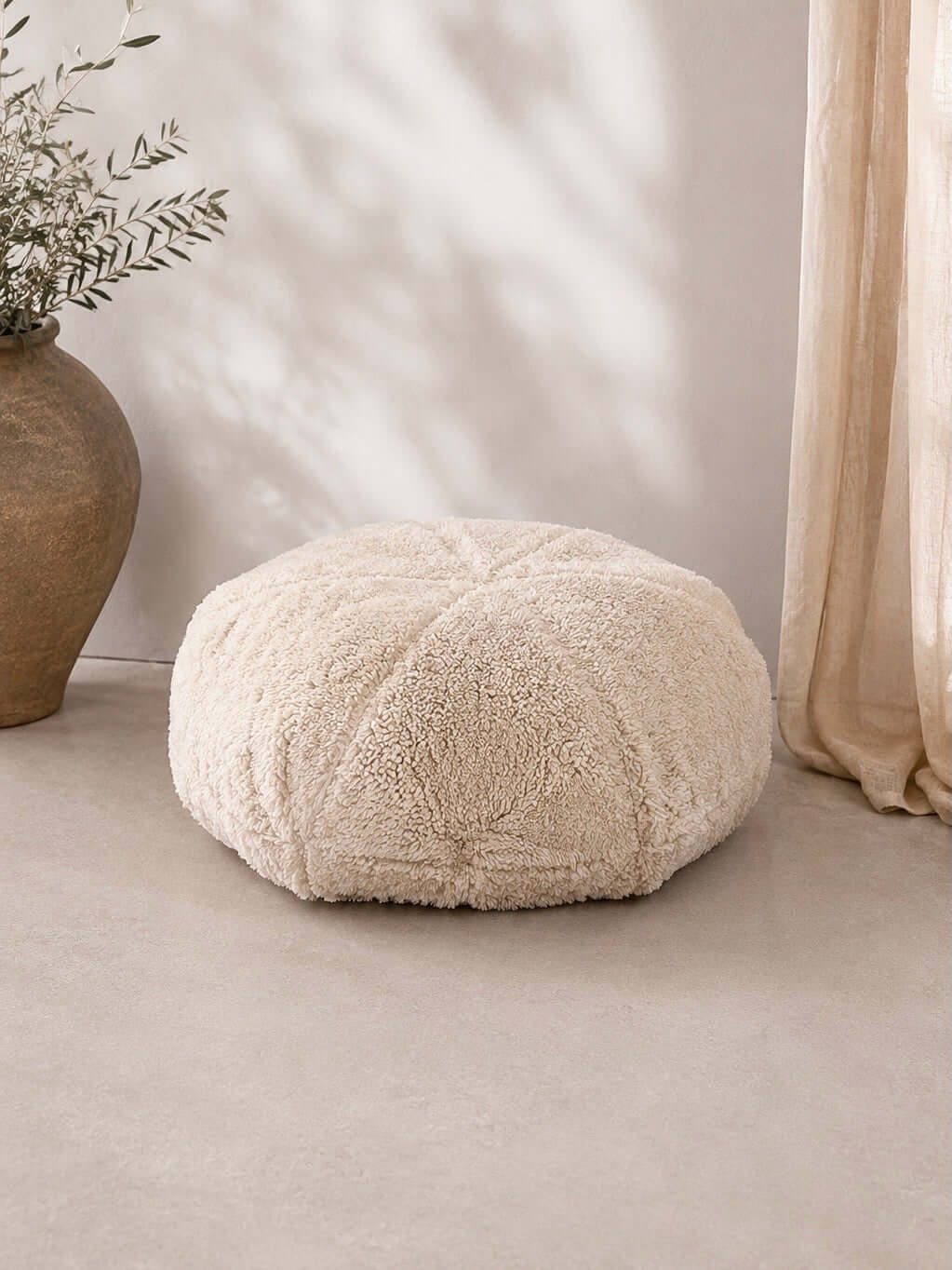 Pack tapis Couloir & Pouf — Laine naturelle