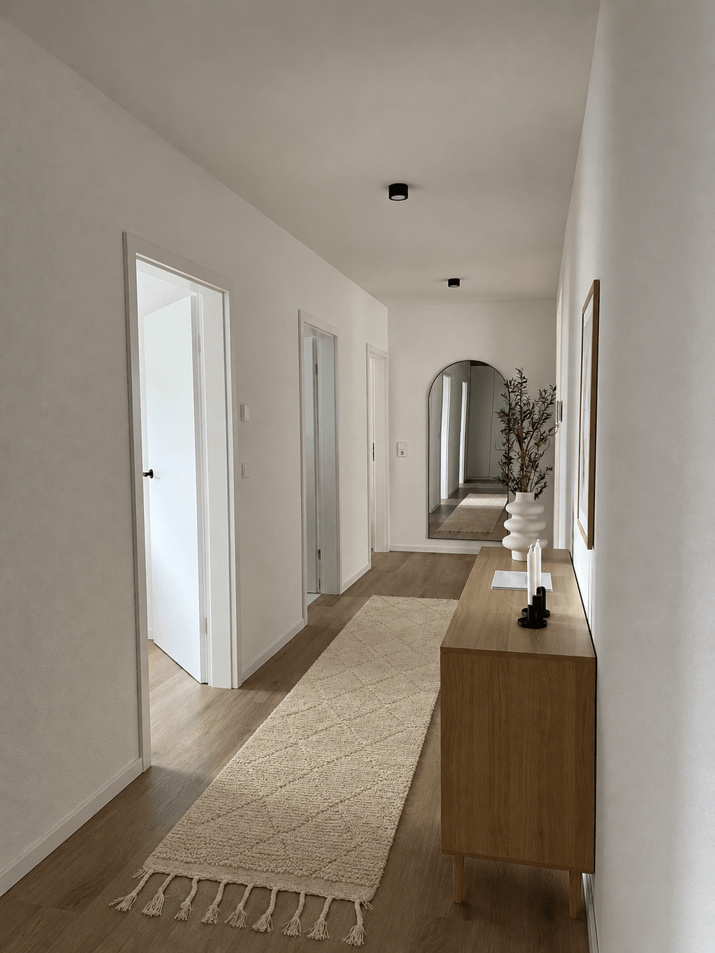 Pack tapis Couloir & Pouf — Laine naturelle