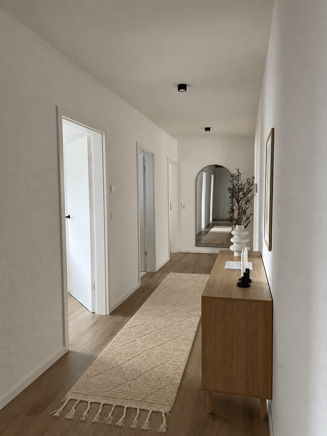 Pack tapis Couloir & Pouf — Laine naturelle