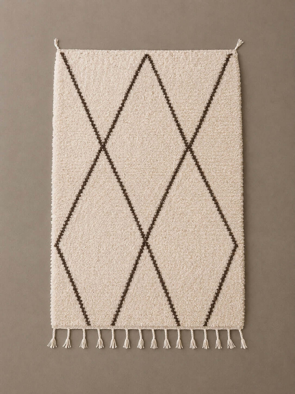 Beni Ouarain tapis motifs chocolat