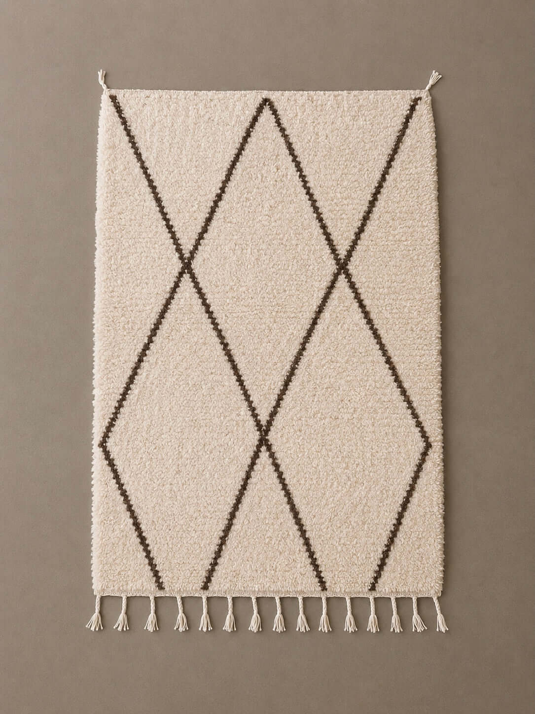 Beni Ouarain tapis motifs chocolat